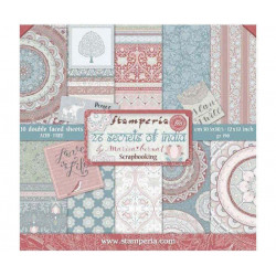 Sada Oboustranných Papírů 30X30Cm 26 Secrets Of India (10Ks), Stamperia Papíry Sady Potiskem Scrapbooking