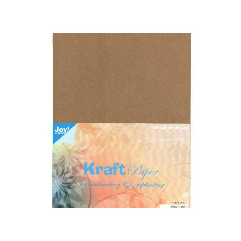 Kartonový Papír A4 Hnědý Kraft 300G/M2 (25Ks), Joy Crafts Papíry Speciální, Scrapbooking