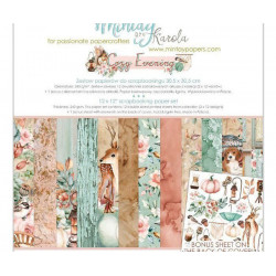 Sada Oboustranných Papírů Mintay Cozy Evening 30x30cm (12ks) Coz-07 Mintay By Karola Papíry Sady Potiskem Scrapbooking