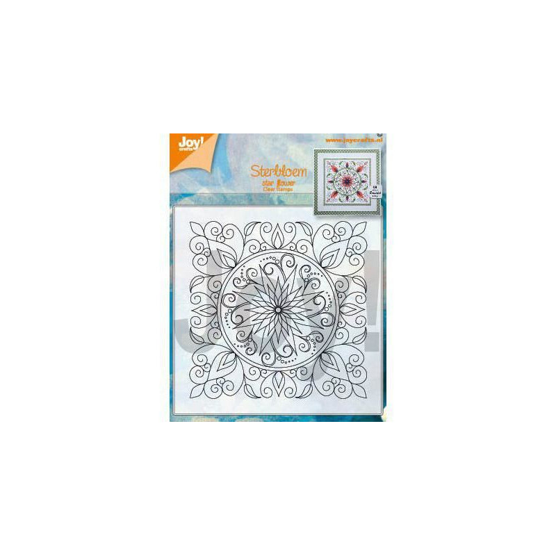 Mandala S Hvězdou - Silikonové Gelové Razítko (1Ks), Joy Crafts Silikonová Gelová, Razítka Papír Scrapbooking