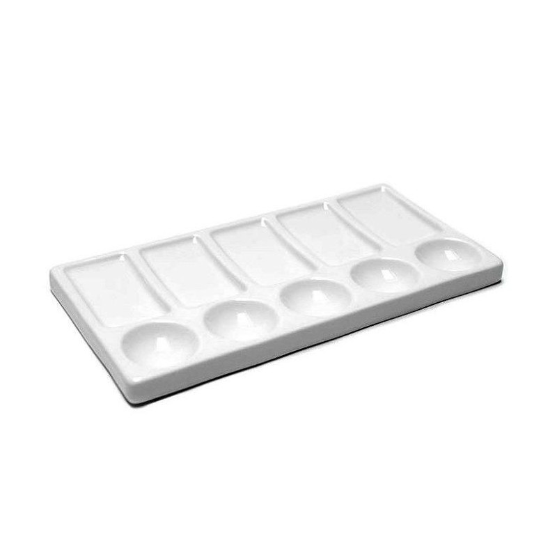 Porcelánová Paleta Bílá 9, 5X19Cm Umton Malířské Palety Výtvarné Potřeby