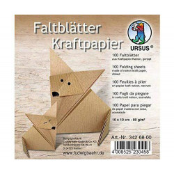 Papíry Na Origami 10X10Cm (100Ks) Kraft Ursus Technika Scrapbooking