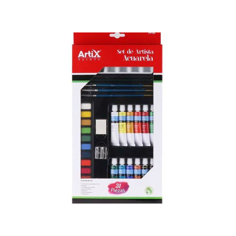 Akvarelové Barvy Artix Paints Sada Pro Začátečníky (31Ks), Artix Paints Výtvarné Potřeby