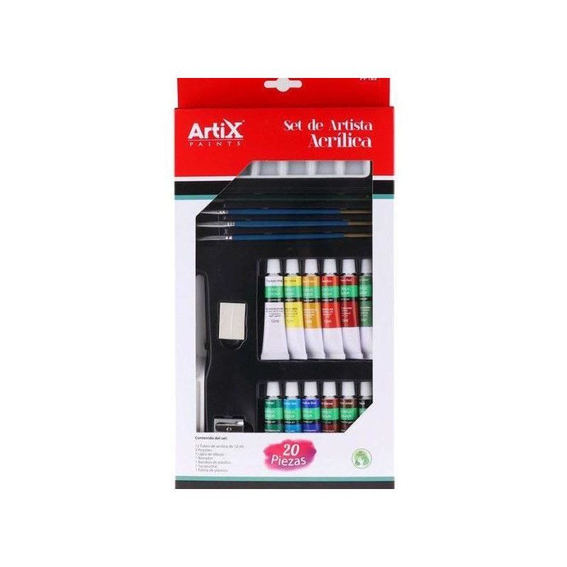 Akrylové Barvy Artix Paints Sada Pro Začátečníky (20Ks), Artix Paints Výtvarné Potřeby