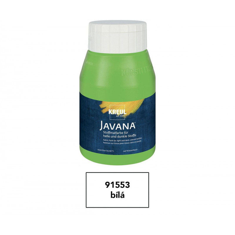 Barva Na Světlý A Tmavý Textil Javana 500 Ml Bílá, Ck 91553