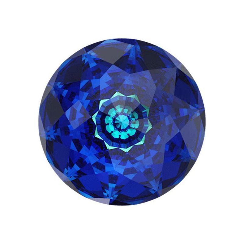 Broušený kulatý SWAROVSKI krystal chaton Dome Round 1400 Bermuda Blue 001bb průměr 18 mm 1 kus