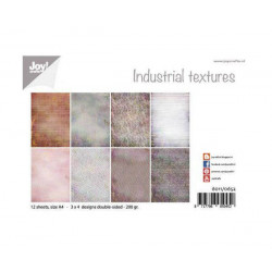 Sada Oboustranných Papírů A4 Industrial Textures A4 (12Ks), Joy Crafts Papíry V Sadě, Potiskem Scrapbooking