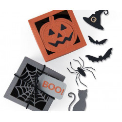 Halloween - Vyřezávací Kovové Šablony Thinlits (12Ks), Sizzix Dekorace Big Shot Embosování, Papír Scrapbooking