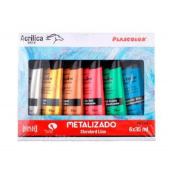 Akrylové Barvy Metal Line Artix Paints Sada (6X35Ml), Artix Paints Výtvarné Potřeby