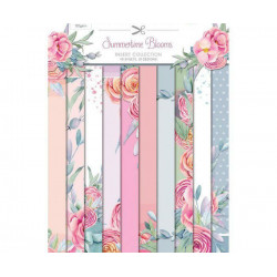 Sada Jednostranných Papírů A4 (40ks) - Summertime Blooms Creative World Of Crafts Papíry Sadě, Potiskem Scrapbooking