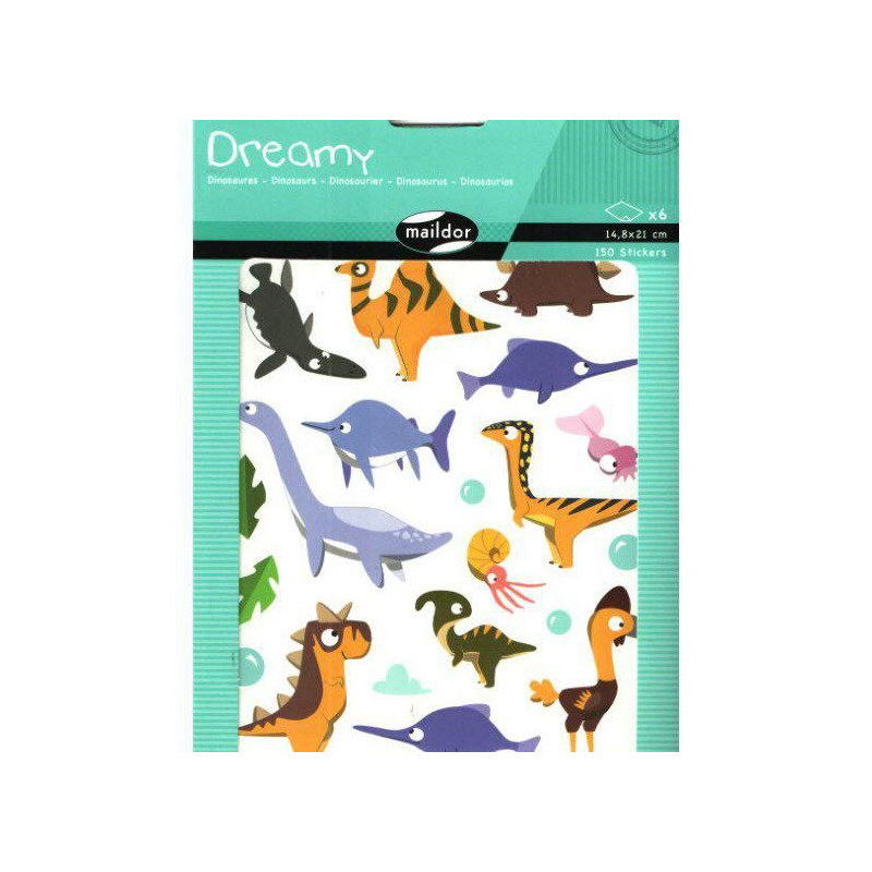 Maildor Samolepky Dreamy - Dinosauři , jednoduché, Papír Scrapbooking