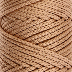 Provázek na macrame pletení, 100% polyester průměr 3 mm 100m/210gramů, barva béžová č. 137