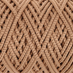 Provázek na macrame pletení, 100% polyester průměr 3 mm 100m/210gramů, barva béžová č. 137