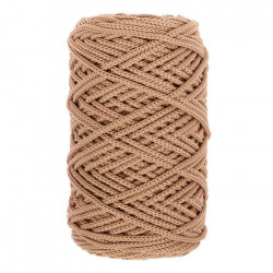 Provázek na macrame pletení, 100% polyester průměr 3 mm 100m/210gramů, barva béžová č. 137