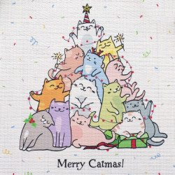 Kuchyňské prostírání "Merry Catmas", rozměry 40 x 29 cm