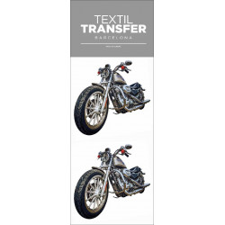 Obtisk na textil - MOTARD - 10x20 cm 13382-ta