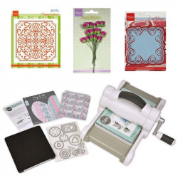 Sizzix Big Shot Starter Kit Bílo-Šedý + Marriane Dárek , Příslušenství, Embosování, Papír Scrapbooking