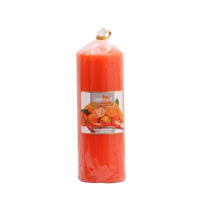 Svíčka válec Mandarinka s CHILLI 16, 5 cm