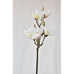 Umělá větvička Magnolie 90 cm bílá