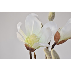 Umělá větvička Magnolie 90 cm bílá