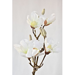 Umělá větvička Magnolie 90 cm bílá