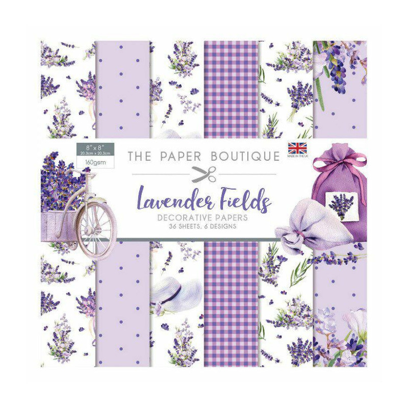 Sada Jednostranných Papírů 20, 3X20, 3Cm (36Ks) - Lavender Fields Creative World Of Crafts Papíry Potiskem Scrapbooking