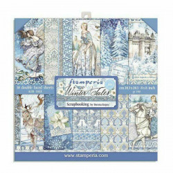 Stamperia Sada Oboustranných Papírů 20X20Cm Ledové Království (10Ks), , Papíry Potiskem Scrapbooking