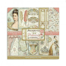 Stamperia Sada Oboustranných Papírů 20X20Cm Princezna (10Ks), , Papíry Potiskem Scrapbooking