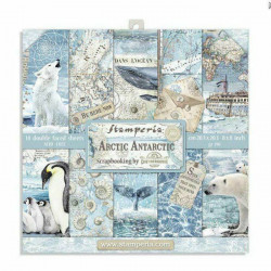 Stamperia Sada Oboustranných Papírů 20X20Cm Severní Pól (10Ks), , Papíry Potiskem Scrapbooking