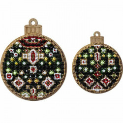 2ks Korálkový DIY Kit vánoční strom Ornament na dřevěném plátně, výšivka Craft DIY Kit vánoční dárek Cross Stitch Kit