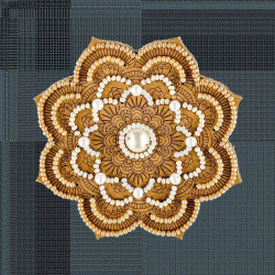 Mandala Korálkový DIY Kit Jóga Ornament na dřevěné plátno výšivky řemeslo DIY Kit vánoční dárek Cross Stitch Kit 9cm x 9cm