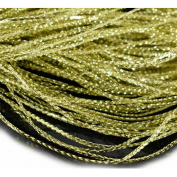 1 Roll 100m 2mm Gold Flat Metallic Braided Cord ruční výšivka Fine Goldwork Luneville Tambour Indian obruba Thread Zardozi 2mm