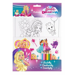 BARBIE DREAMTOPIA – Pastelky omalovánky samolepky k-ca-0901-co