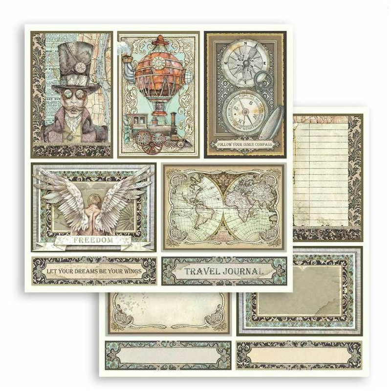 Stamperia Oboustranný Papír Na Scrapbook Kartičky , 30 X 30 Papíry Listy Potiskem Scrapbooking