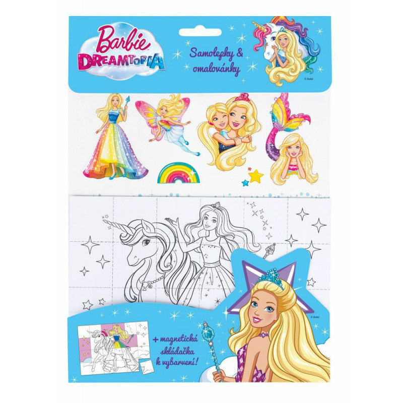 BARBIE DREAMTOPIA – Magnetky omalovánky samolepky k-ca-0801-co