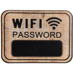 Cedulka WIFI PASSWORD přírodní