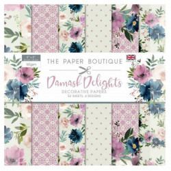 Sada Jednostranných Papírů 20, 3X20, 3Cm (36Ks) - Damask Delights Creative World Of Crafts Papíry Jednobarevné, Scrapbooking