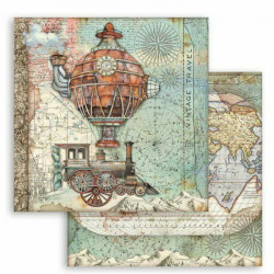 Stamperia Oboustranný Papír Na Scrapbook Vintage Travel , 30 X 30 Papíry Listy Potiskem Scrapbooking