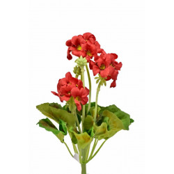 Umělá pelargonie 26 cm červená