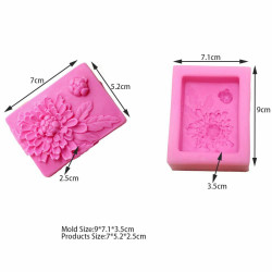 Flower 3D silikonové mýdlo Formy jíl sádra plíseň Uv pryskyřice vosk svíčka čokoládový dort Fondant Cupcake