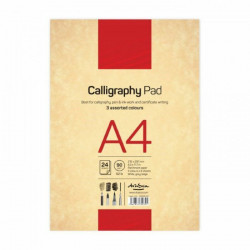 Skicák Calligraphy Pad Bílá, Šedá, Béžová (90G/M 24 Listů) A4 Drasca Art Eood Fixy Skicáky Výtvarné Potřeby