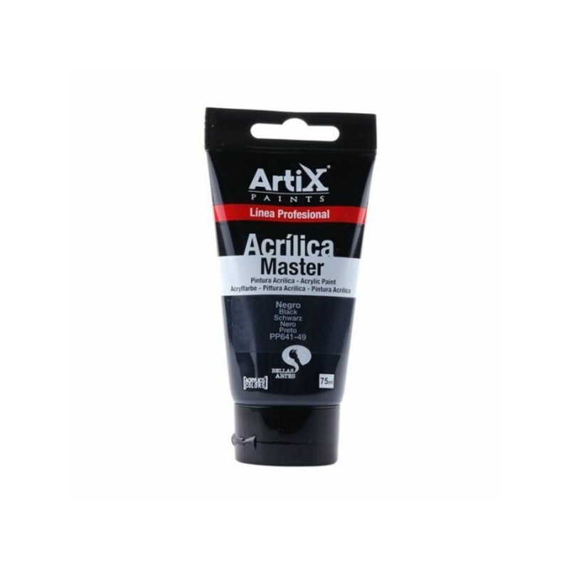 Artix Paints Akrylová Barva Master Černá 75Ml , Jednotlivé Akrylové Barvy Výtvarné Potřeby