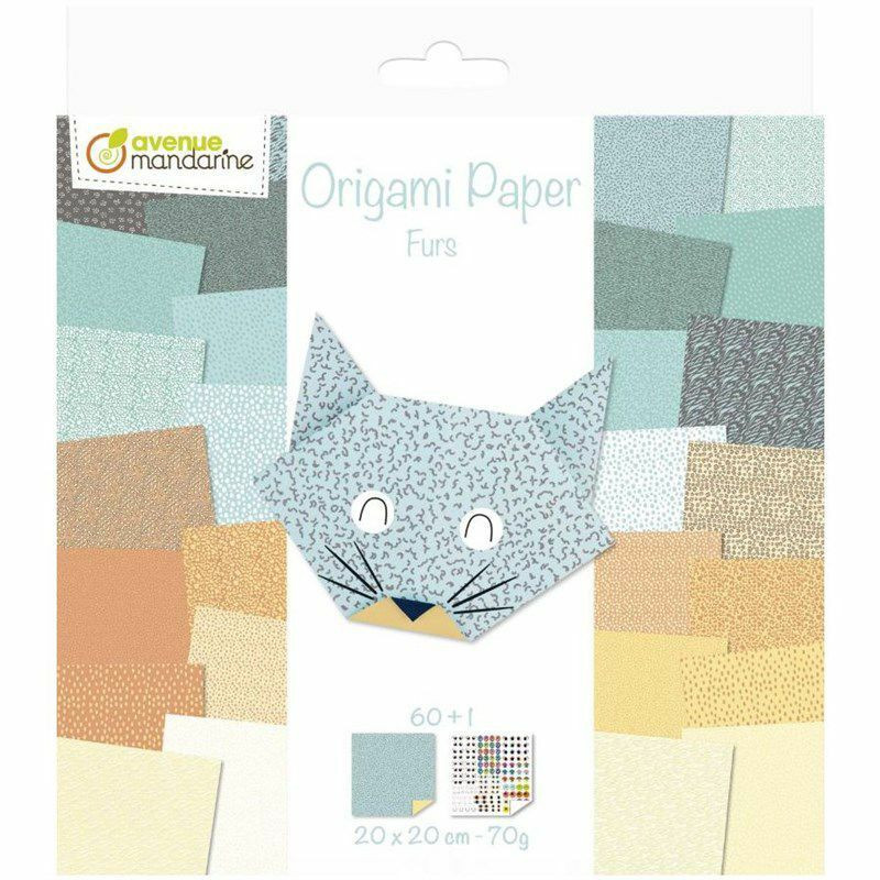 Papíry Na Origami 20X20Cm (60Ks) Furs Avenue Mandarine Technika Tématická Nabídka