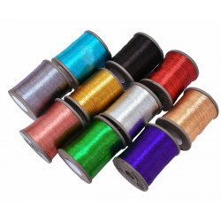 10 cívky Mix Color Metallic Polyester Thread ruční výšivka Goldwork Luneville Tambour Indian Zari Zardozi obruba 0.1 mm