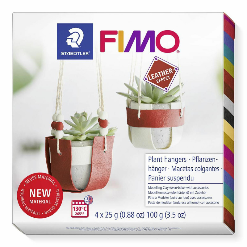 FIMO Leather Sada DIY KVĚTINÁČ na zavěšení, 8015 diy3