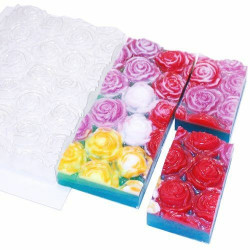 1pc růžové květy Mix Plastic Soap Making Mold formy 180x126x28mm čokoláda sádra svíčka