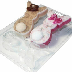 1pair pár velikonočních králíků, Bunny Plastic Soap Making Mold 102x60x28mm čokoláda sádra svíčka