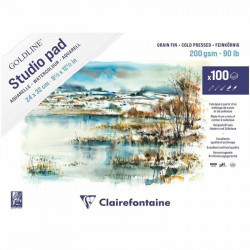 Clairefontaine Skicák Na Akvarel Goldline Studio Pad (200G/M2 100Ks) 24X32Cm , Akvarelové Papíry Skicáky Výtvarné Potřeby