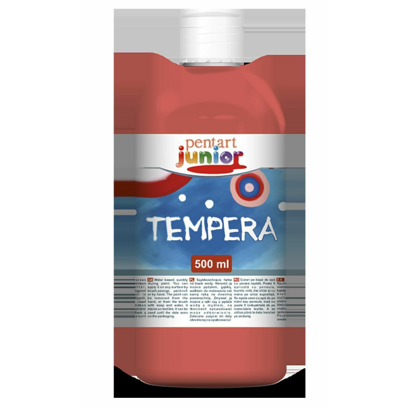 Temperová barva PENTART 500 ml ČERVENÁ, pe 6486