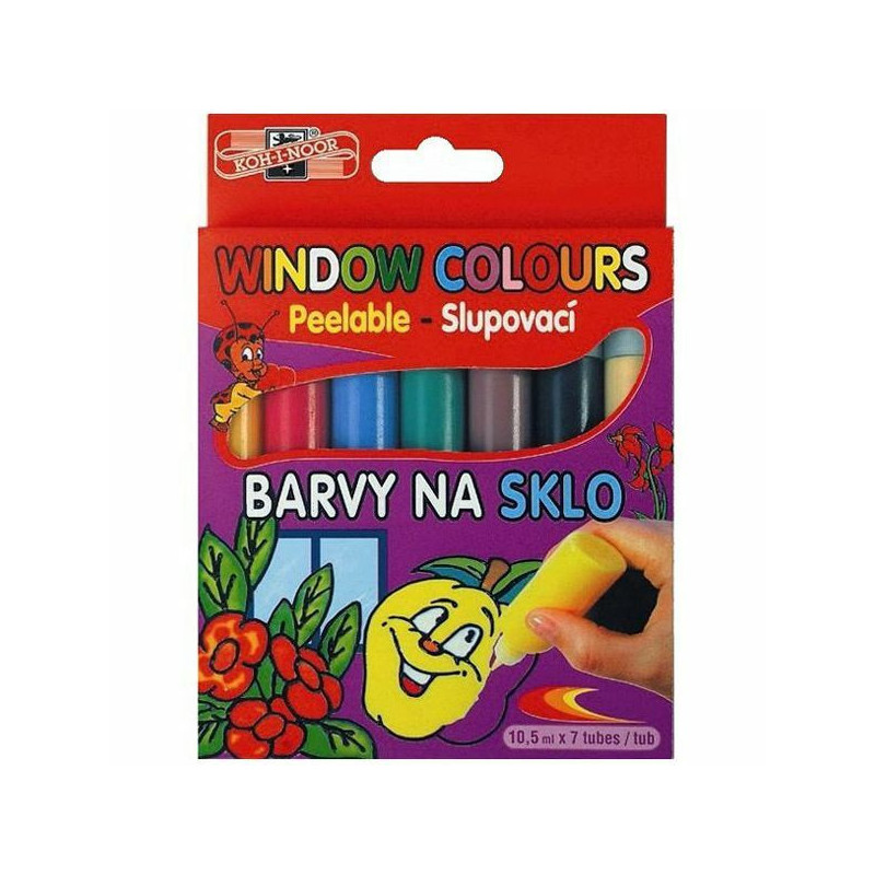 Barvy na sklo slupovací 7x10, 5ml KOH-I-NOOR HARDTMUTH hobby barvy decoupage